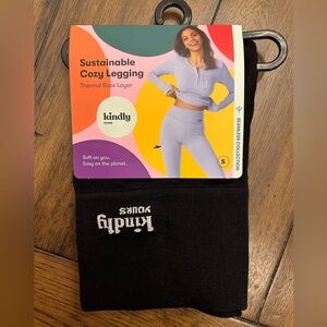 Kindly Yours thermal base layere layer leggings, black,size small. NWT.